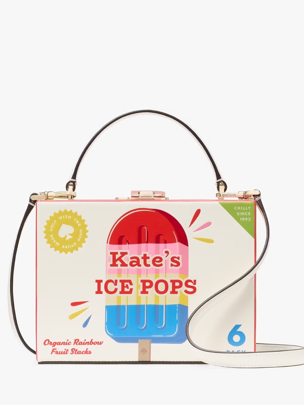 $429 Kate Spade ♠️ Snack Bar Popsicle Crossbody Bag Novelty Box Bag Strap NWT - Picture 3 of 11